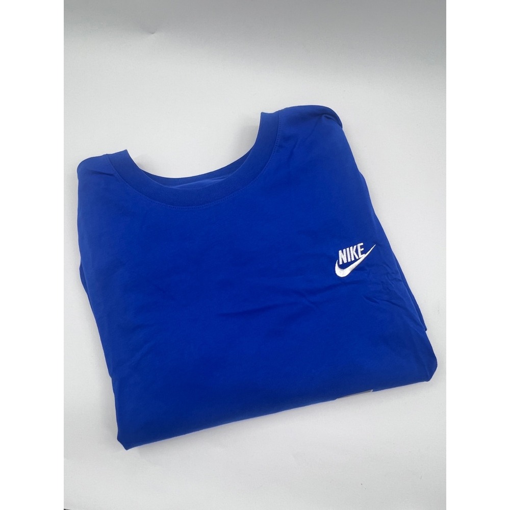 Nike Mens Sportswear Futura Embroidered Logo Tee Royal Blue AR4997-480 XXL
